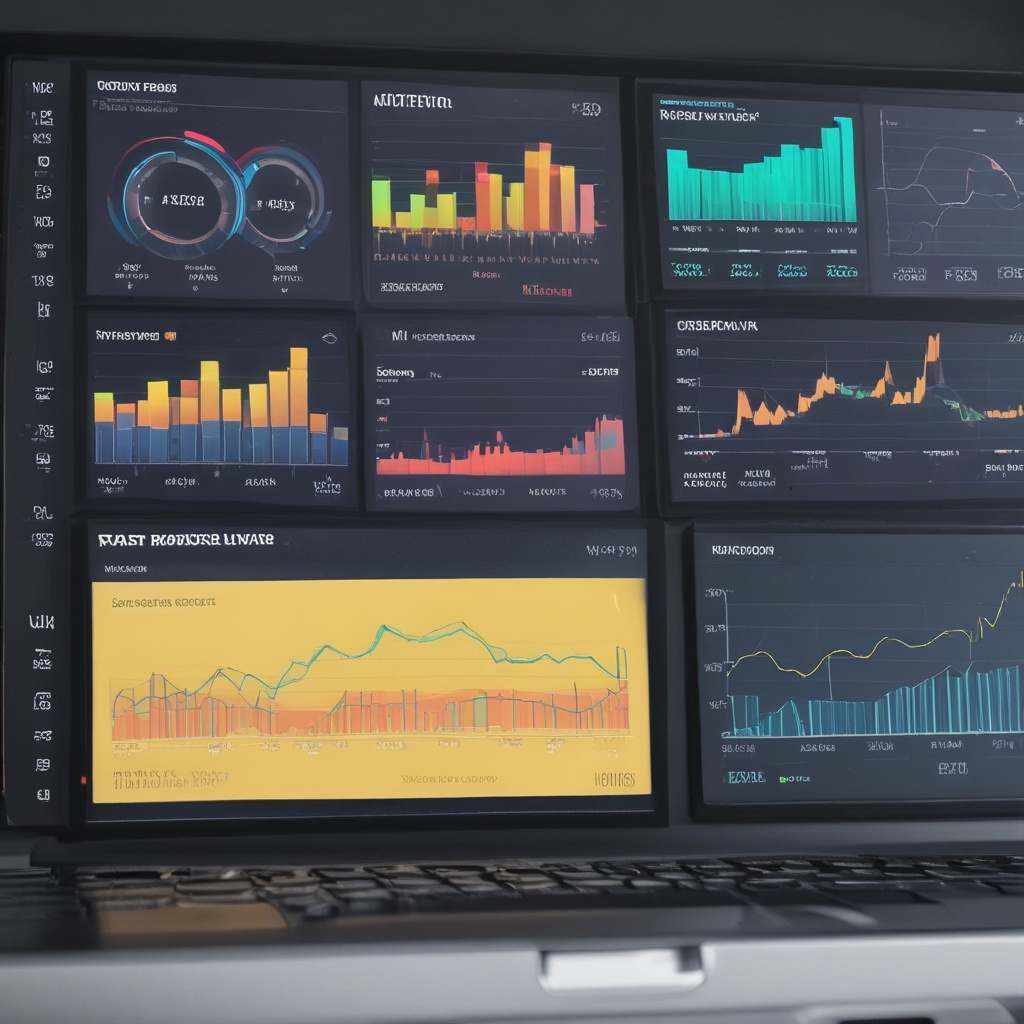 Advanced analytics dashboard showing real-time data visualization